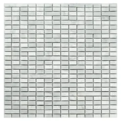 GoodHome Mosaïque Crillo blanc 30 x 30 cm- Mosaïque Pour Wc|Mosaïque Pour Pièce À Vivre