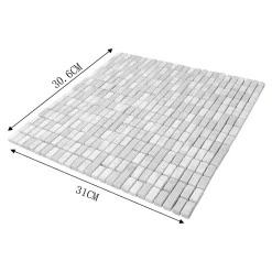 GoodHome Mosaïque Crillo blanc 30 x 30 cm- Mosaïque Pour Wc|Mosaïque Pour Pièce À Vivre