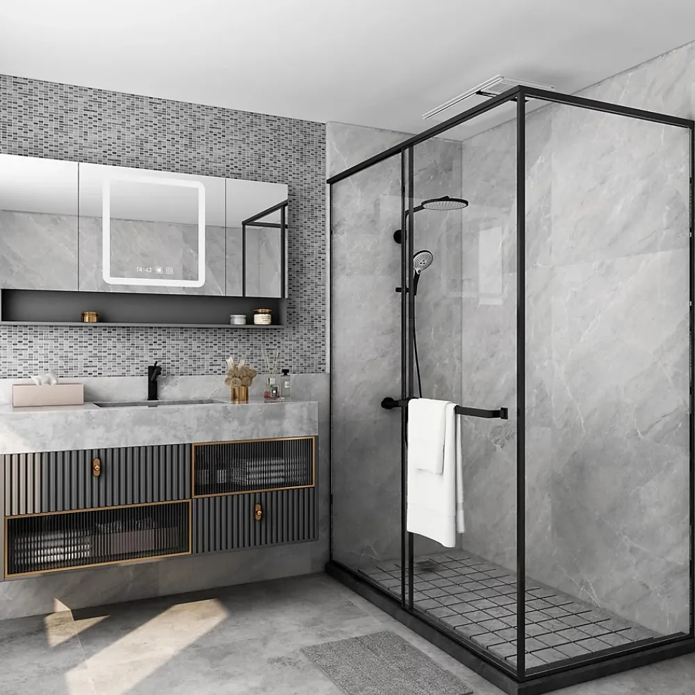 GoodHome Mosaïque|Mosaïque Pour Salle De Bains<Mosaïque Crillo gris 30 x 30 cm