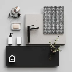 GoodHome Mosaïque|Mosaïque Pour Salle De Bains<Mosaïque Crillo gris 30 x 30 cm