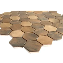 GoodHome Mosaïque cuivre 29,9x29,6cm Enaide- Mosaïque Pour Douche|Mosaïque Pour Wc