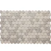 Ilcom Mosaïque de verre pressé antidérapant R11 sur maille pour salle de bain ou cuisine 52 cm x 34 cm - Hexa grey mat (0,166m²)- Mosaïque Pour Douche|Mosaïque Pour Salle De Bains