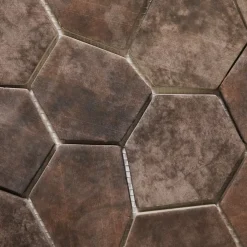 Ilcom Mosaïque Pour Douche<Mosaïque de verre pressé antidérapant R11 sur maille pour salle de bain ou cuisine 41 cm x 26 cm - Hexa air slate (0,09m²)