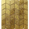 Ilcom Mosaïque de verre sur maille pour salle de bain ou cuisine Gold tulip - 26.5cm x 30.5cm- Mosaïque Pour Pièce À Vivre|Mosaïque