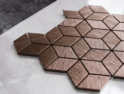 Ilcom Mosaïque de verre sur maille pour salle de bain ou cuisine Copper eagle - 26.5cm x 30.5cm- Mosaïque Pour Pièce À Vivre|Mosaïque Pour Wc
