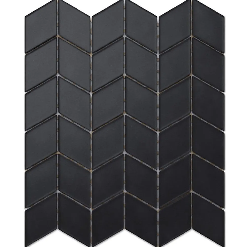 Ilcom Mosaïque de verre sur maille pour salle de bain ou cuisine Black Panther - 26.5cm x 30.5cm- Mosaïque Pour Wc
