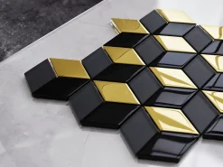 Ilcom Mosaïque Pour Wc<Mosaïque de verre sur maille pour salle de bain ou cuisine Black mirror - 26.5cm x 30.5cm