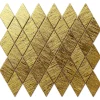 Ilcom Mosaïque de verre sur maille pour salle de bain ou cuisine Gold lake - 26,5cm x 30,5cm- Mosaïque Pour Pièce À Vivre|Mosaïque Pour Wc