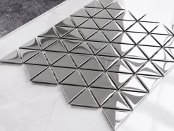 Ilcom Mosaïque Pour Salle De Bains|Mosaïque Pour Pièce À Vivre<Mosaïque de verre sur maille pour salle de bain ou cuisine 26,3 x 30,3 cm - Mirror Reflection