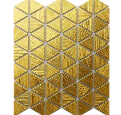 Ilcom Mosaïque Pour Pièce À Vivre|Mosaïque Pour Wc<Mosaïque de verre sur maille pour salle de bain ou cuisine 26,3 x 30,3 cm - GOLDEN TOTEM