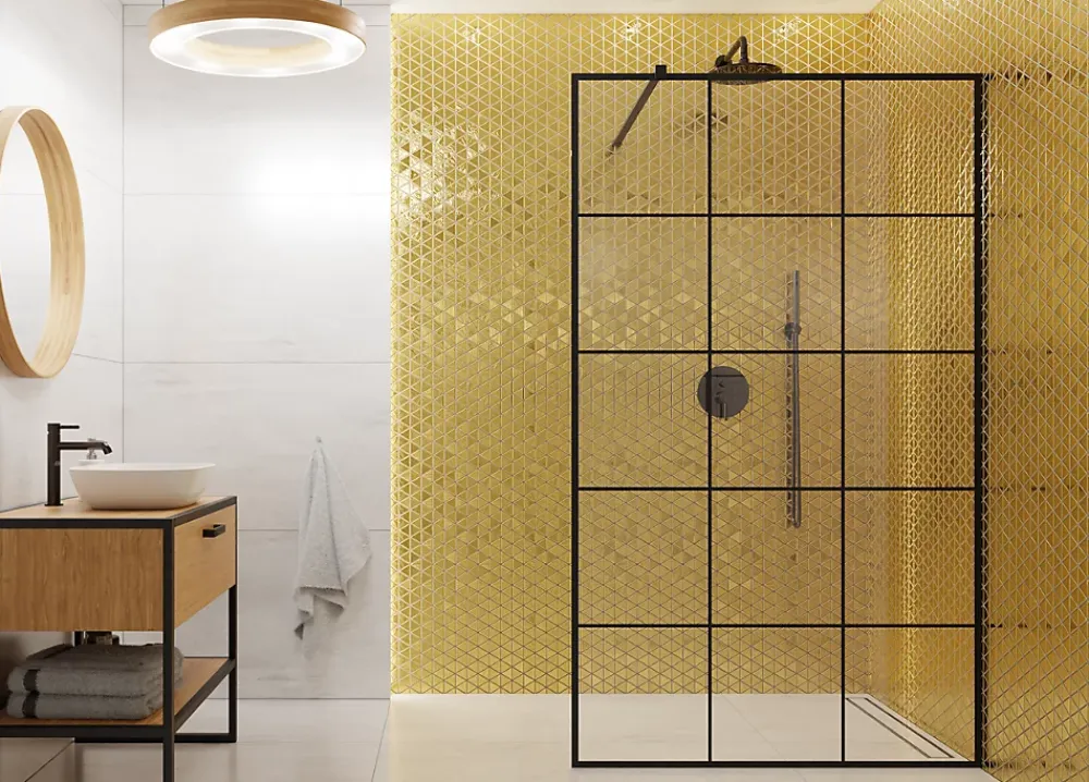 Ilcom Mosaïque Pour Pièce À Vivre|Mosaïque Pour Wc<Mosaïque de verre sur maille pour salle de bain ou cuisine 26,3 x 30,3 cm - GOLDEN TOTEM