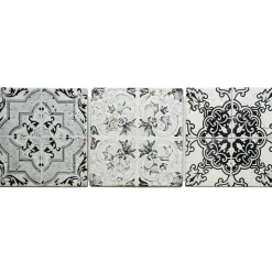 Casa Linéa MOSAÏQUE DECOR RENAISSANCE TRAVERTIN BLACK 1 PLAQUE 10 x 30 CM CASA LINEA- Travertin