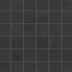 Ro'Ma Carrelage Mosaïque Pour Pièce À Vivre|Mosaïque Pour Wc<Mosaïque effet Béton Gris Nuit 4,8x4,8 cm Quadra 30x30x0,9 cm Mat Gravino - Sol et mur intérieur (vendu par carton de 0,9 m²) - RO