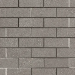 Ro'Ma Carrelage Mosaïque effet Béton Gris Ombre 7,5x2,9 cm Brick 30,5x30,5x0,85 cm Mat Gravino - Mur intérieur (vendu par carton de 0,558 m²) - RO- Mosaïque Pour Pièce À Vivre|Mosaïque Pour Wc