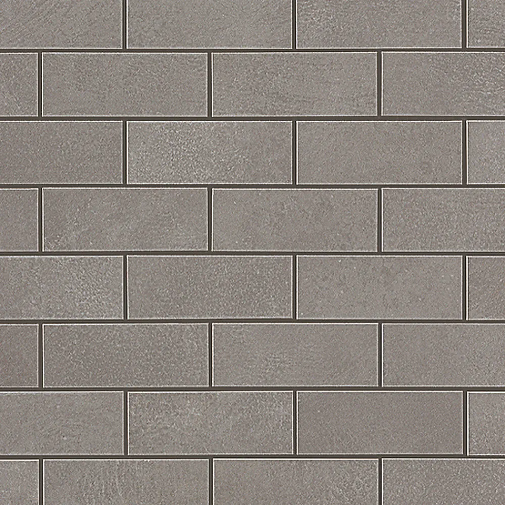 Ro'Ma Carrelage Mosaïque effet Béton Gris Ombre 7,5x2,9 cm Brick 30,5x30,5x0,85 cm Mat Gravino - Mur intérieur (vendu par carton de 0,558 m²) - RO- Mosaïque Pour Pièce À Vivre|Mosaïque Pour Wc