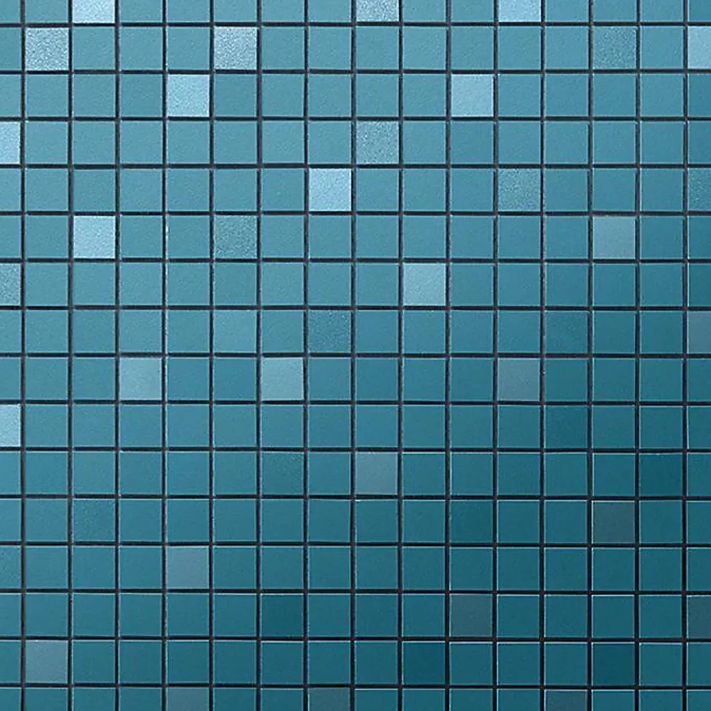 Ro'Ma Carrelage Mosaïque effet Enduit Bleu Océan 1,7x1,7 cm Quadra 30,5x30,5x0,85 cm Mat Calviro - Mur intérieur (vendu par carton de 0,558 m²) -- Mosaïque Pour Pièce À Vivre|Mosaïque Pour Wc