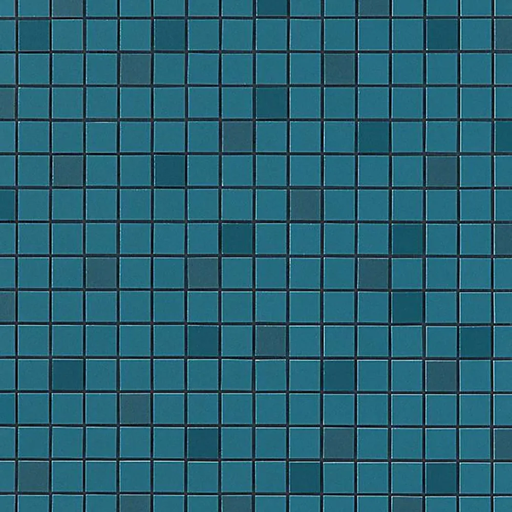 Ro'Ma Carrelage Mosaïque effet Enduit Bleu Océan 1,7x1,7 cm Quadra 30,5x30,5x0,85 cm Mat Calviro - Mur intérieur (vendu par carton de 0,558 m²) -- Mosaïque Pour Pièce À Vivre|Mosaïque Pour Wc