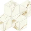 Ro'Ma Carrelage Mosaïque effet Marbre Blanc Calacatta Supreme Hexa Cube 35x30x0,9 cm Brillant Faventa - Mur intérieur (vendu par carton de 0,42 m²- Mosaïque Pour Pièce À Vivre