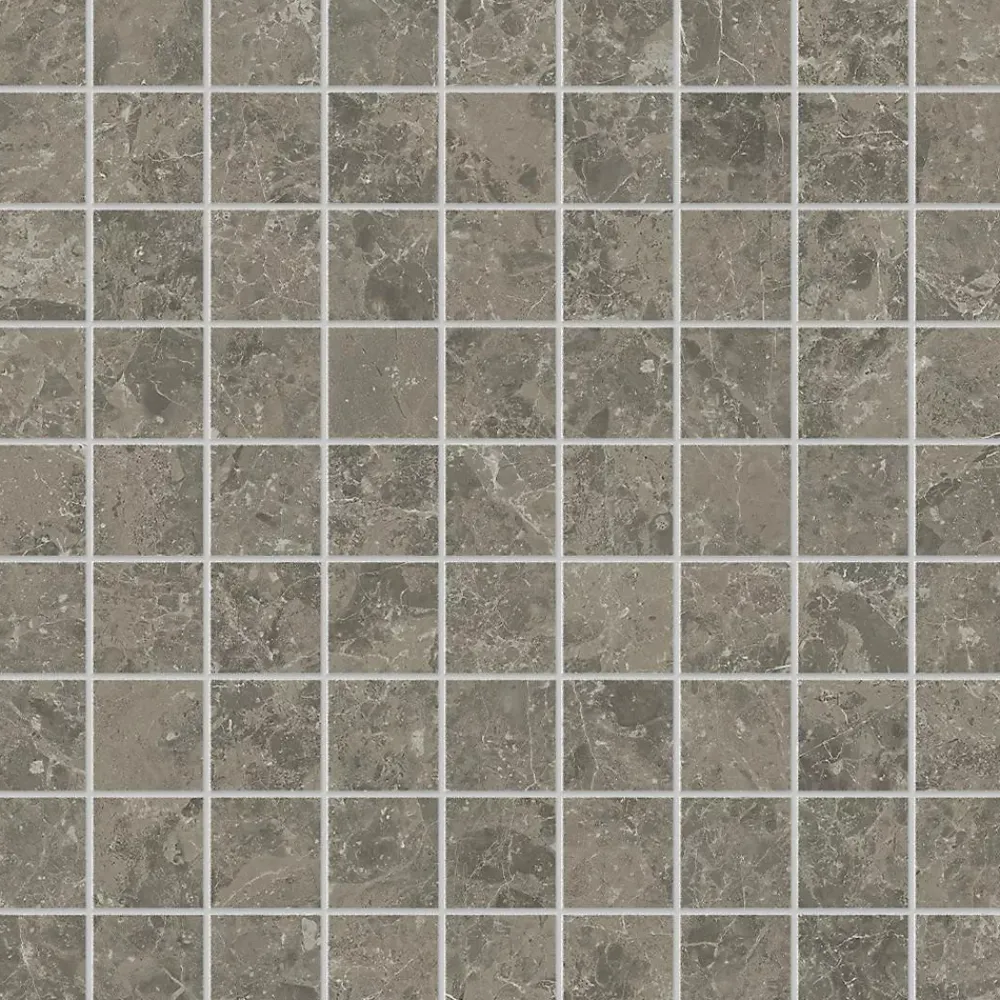 Ro'Ma Carrelage Mosaïque effet Marbre Gris Impérial 3,5x3,5 cm Quadra 30x30x0,9 cm Mat Orsiano - Sol et mur intérieur (vendu par carton de 0,9 m²)- Mosaïque Pour Pièce À Vivre|Mosaïque Pour Wc
