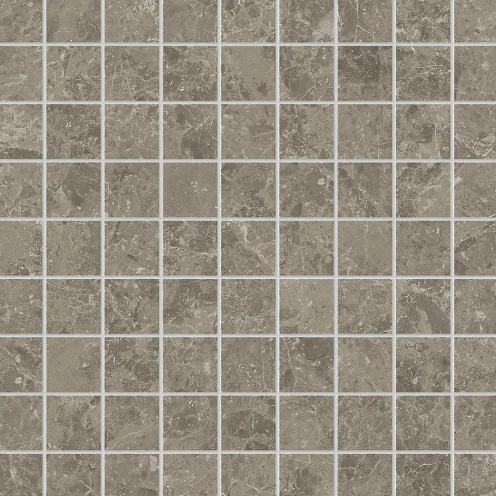 Ro'Ma Carrelage Mosaïque effet Marbre Gris Impérial 3,5x3,5 cm Quadra 30x30x0,9 cm Mat Orsiano - Sol et mur intérieur (vendu par carton de 0,9 m²)- Mosaïque Pour Pièce À Vivre|Mosaïque Pour Wc