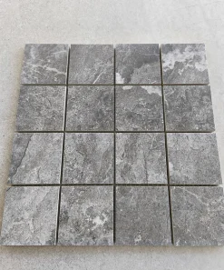 Prissmacer Mosaïque effet pierre CAVE ARGENT 7x7 - plaque de 30x30 cm - 1cm épaisseur- Mosaïque Pour Douche
