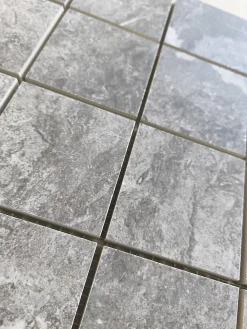 Prissmacer Mosaïque effet pierre CAVE ARGENT 7x7 - plaque de 30x30 cm - 1cm épaisseur- Mosaïque Pour Douche