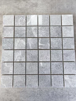 Prissmacer Mosaïque effet pierre OLYMPIA GRIS 5x5 - plaque de 30x30 cm - 1cm épaisseur- Mosaïque Pour Douche