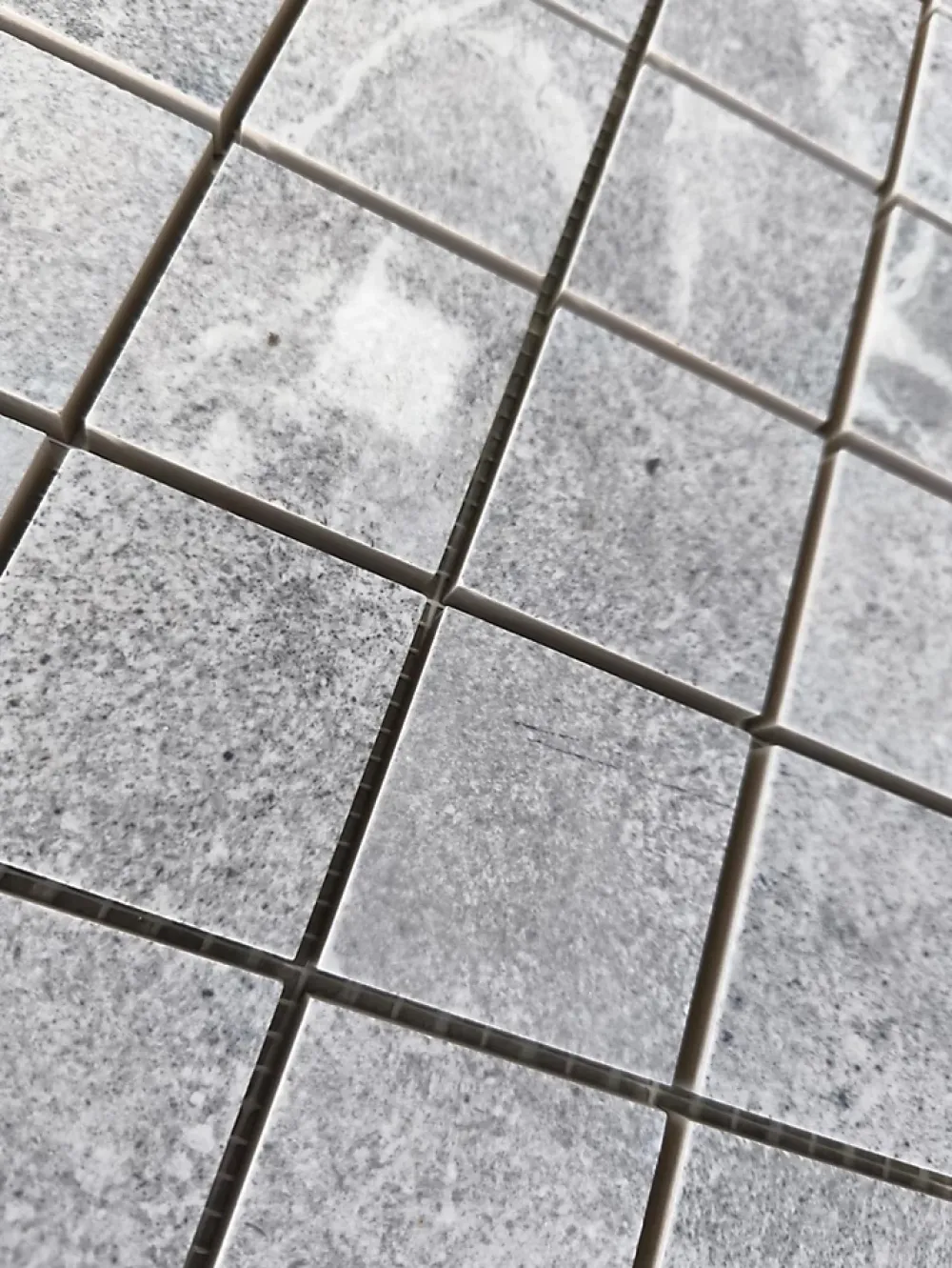 Prissmacer Mosaïque effet pierre OLYMPIA GRIS 5x5 - plaque de 30x30 cm - 1cm épaisseur- Mosaïque Pour Douche