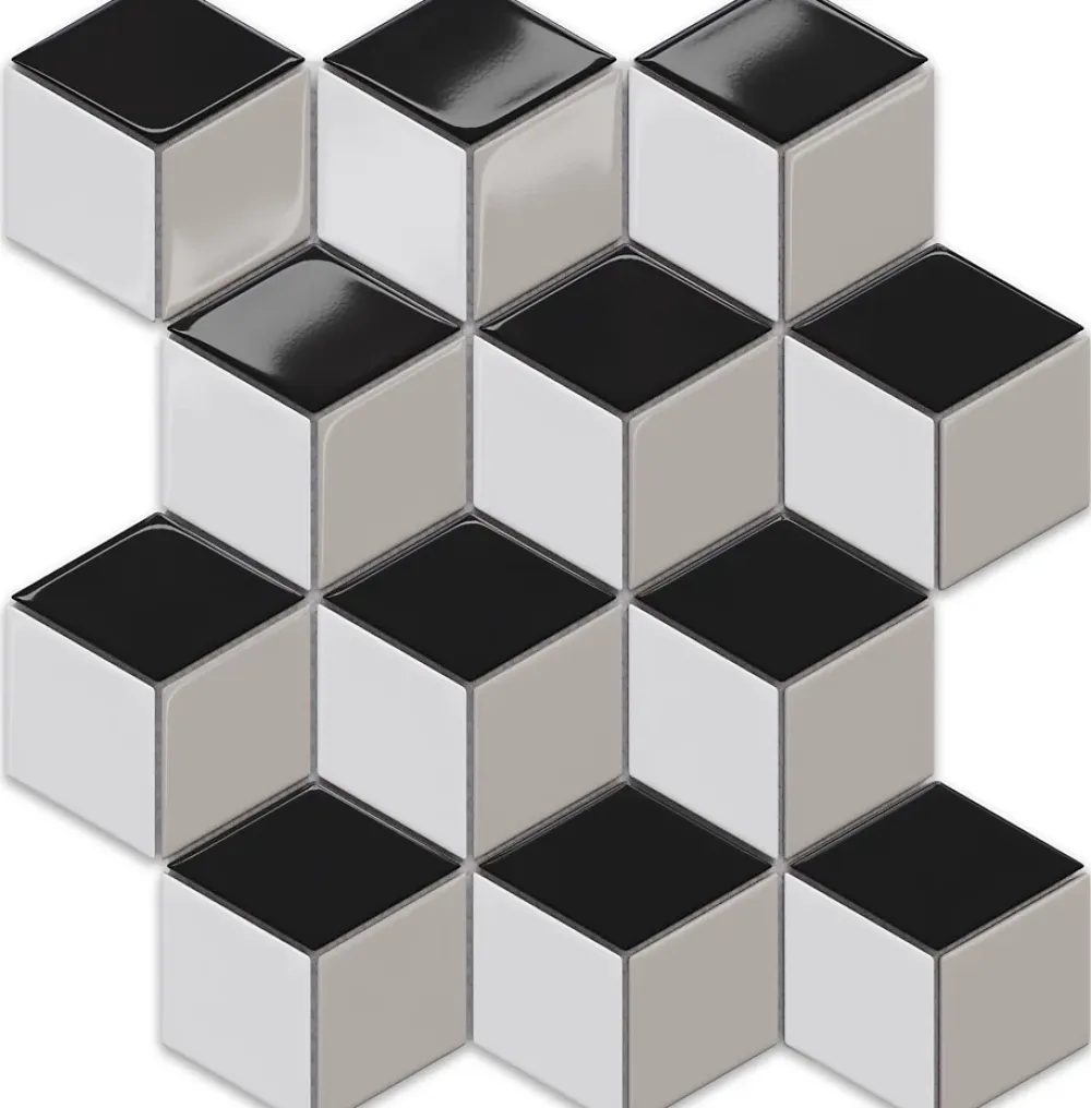 Ilcom Mosaïque Pour Douche|Mosaïque<Mosaïque en céramique sur filet pour salle de bain ou cuisine 25.5cm x 29.5cm - Kubrick