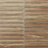 Ilcom Mosaïque en céramique sur filet pour salle de bain ou cuisine 29.6cm x 30.0cm - Dark wood piano- Mosaïque Pour Douche