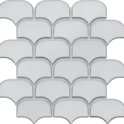Ilcom Mosaïque Pour Douche|Mosaïque<Mosaïque en céramique sur filet pour salle de bain ou cuisine 30.0 cm x 26.5 cm - White plum