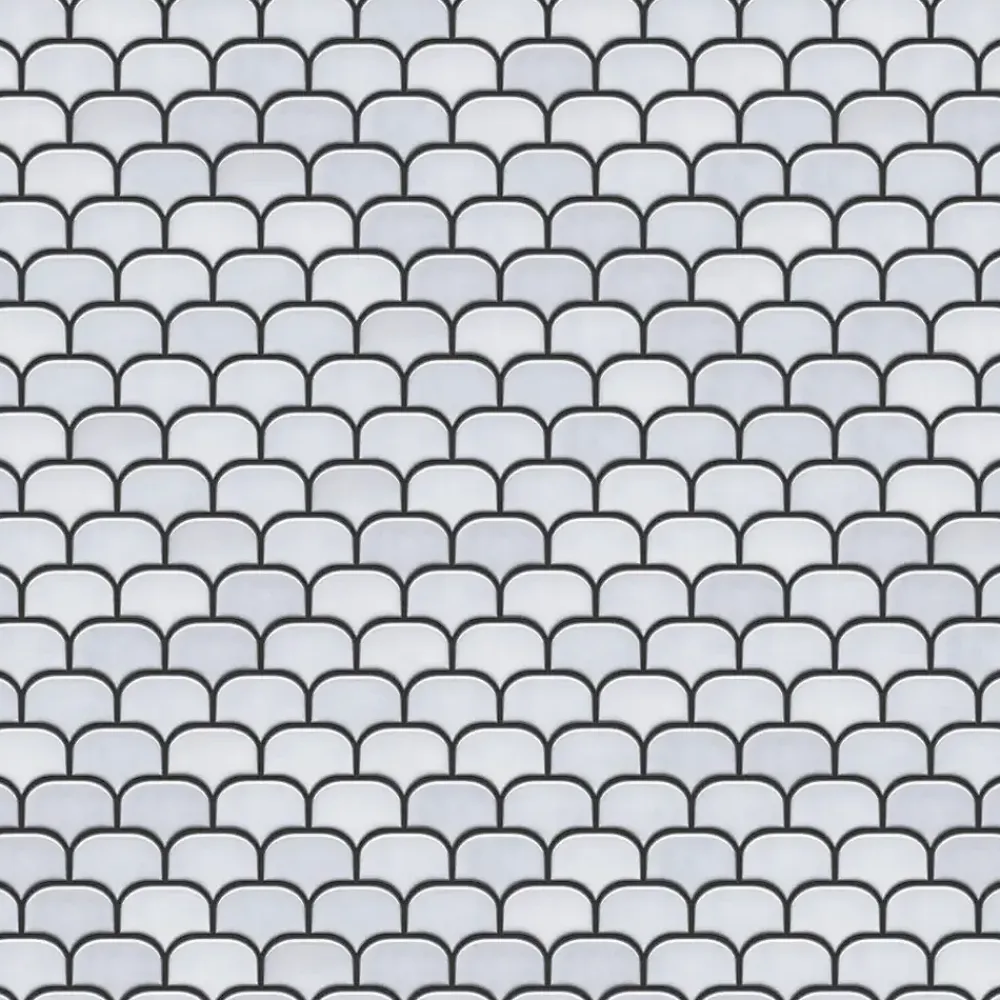 Ilcom Mosaïque Pour Douche|Mosaïque<Mosaïque en céramique sur filet pour salle de bain ou cuisine 30.0 cm x 26.5 cm - White plum