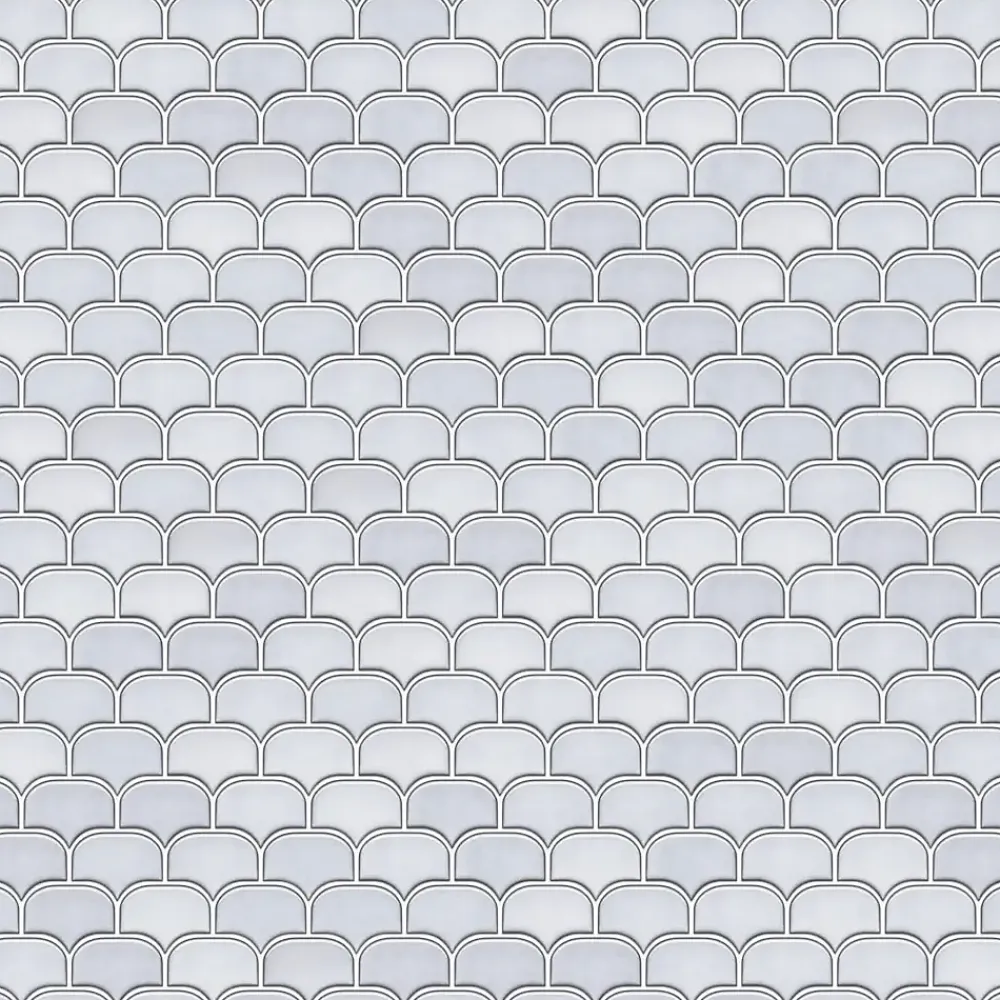 Ilcom Mosaïque Pour Douche|Mosaïque<Mosaïque en céramique sur filet pour salle de bain ou cuisine 30.0 cm x 26.5 cm - White plum