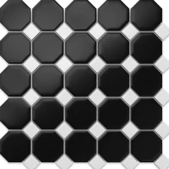 Ilcom Mosaïque en céramique sur filet pour salle de bain ou cuisine 29.3cm x 29.3cm - Tetris castle- Mosaïque