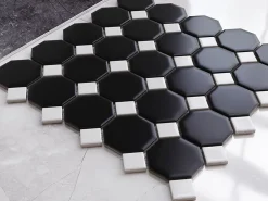 Ilcom Mosaïque en céramique sur filet pour salle de bain ou cuisine 29.3cm x 29.3cm - Tetris castle- Mosaïque