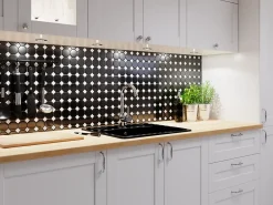 Ilcom Mosaïque en céramique sur filet pour salle de bain ou cuisine 29.3cm x 29.3cm - Tetris castle- Mosaïque