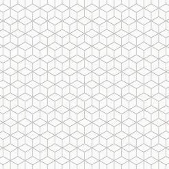 Ilcom Mosaïque en gres sur maille pour salle de bain ou cuisine 26.5 cm x 30.5 cm - White diamod romb- Mosaïque Pour Douche
