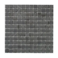U-tile Mosaïque en pierre naturelle 30 x 30 cm - carreau 2,5 x 2,5 cm graphite noir- Mosaïque Pour Douche|Mosaïque Pour Salle De Bains