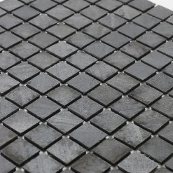 U-tile Mosaïque en pierre naturelle 30 x 30 cm - carreau 2,5 x 2,5 cm graphite noir- Mosaïque Pour Douche|Mosaïque Pour Salle De Bains
