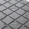 U-tile Mosaïque en pierre naturelle 30 x 30 xm - carreau 5 x 5 cm graphite noir- Mosaïque|Mosaïque Pour Douche