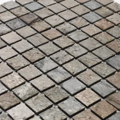 U-tile Mosaïque en pierre naturelle 100 x 50 cm - carreau 2,5 x 2,5 cm cuivre- Mosaïque Pour Douche