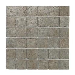 U-tile Mosaïque Pour Wc<Mosaïque en pierre naturelle 100 x 50 cm - carreau 5 x 5 cm cuivre