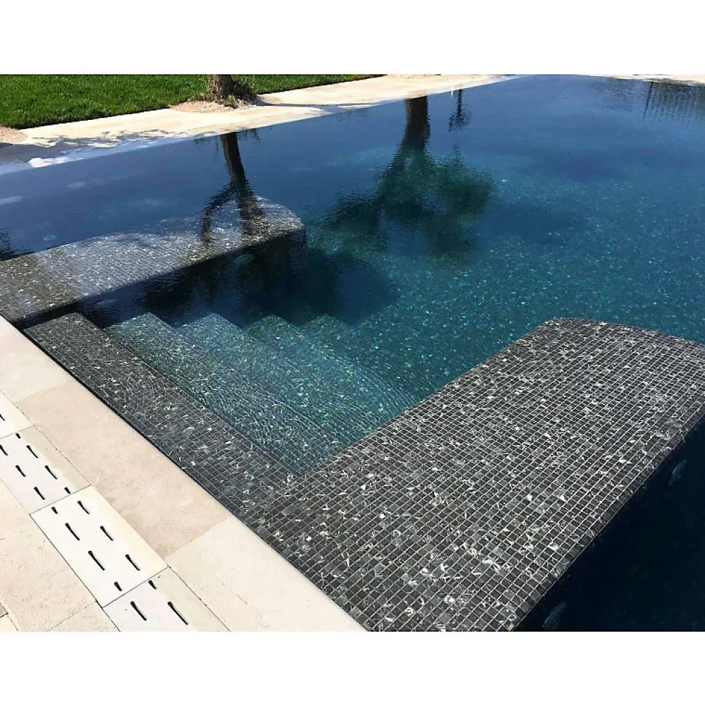 Aelle Carrelage Mosaïque Pour Pièce À Vivre<Mosaïque en pâte de verre aspect marbre noir mate 2,5x2,5 cm ZEN BLACK MARBRE