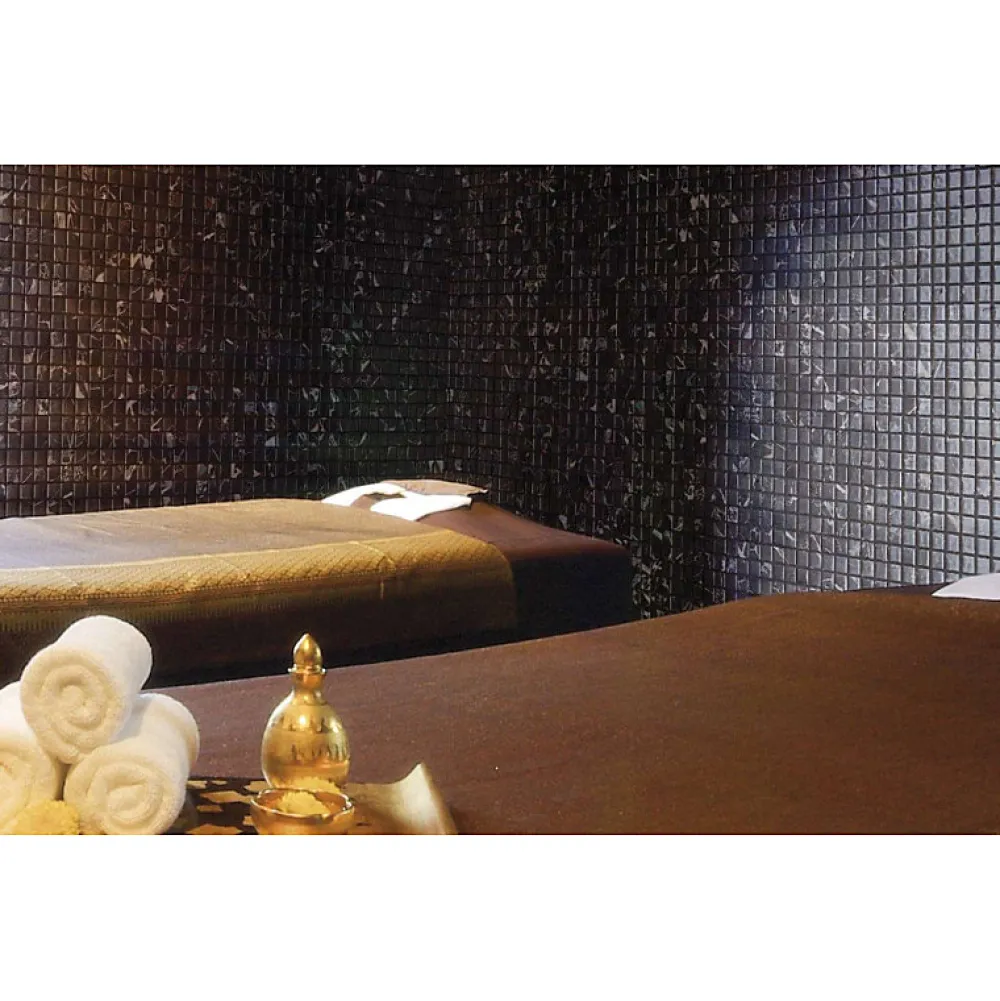 Aelle Carrelage Mosaïque Pour Pièce À Vivre<Mosaïque en pâte de verre aspect marbre noir mate 2,5x2,5 cm ZEN BLACK MARBRE