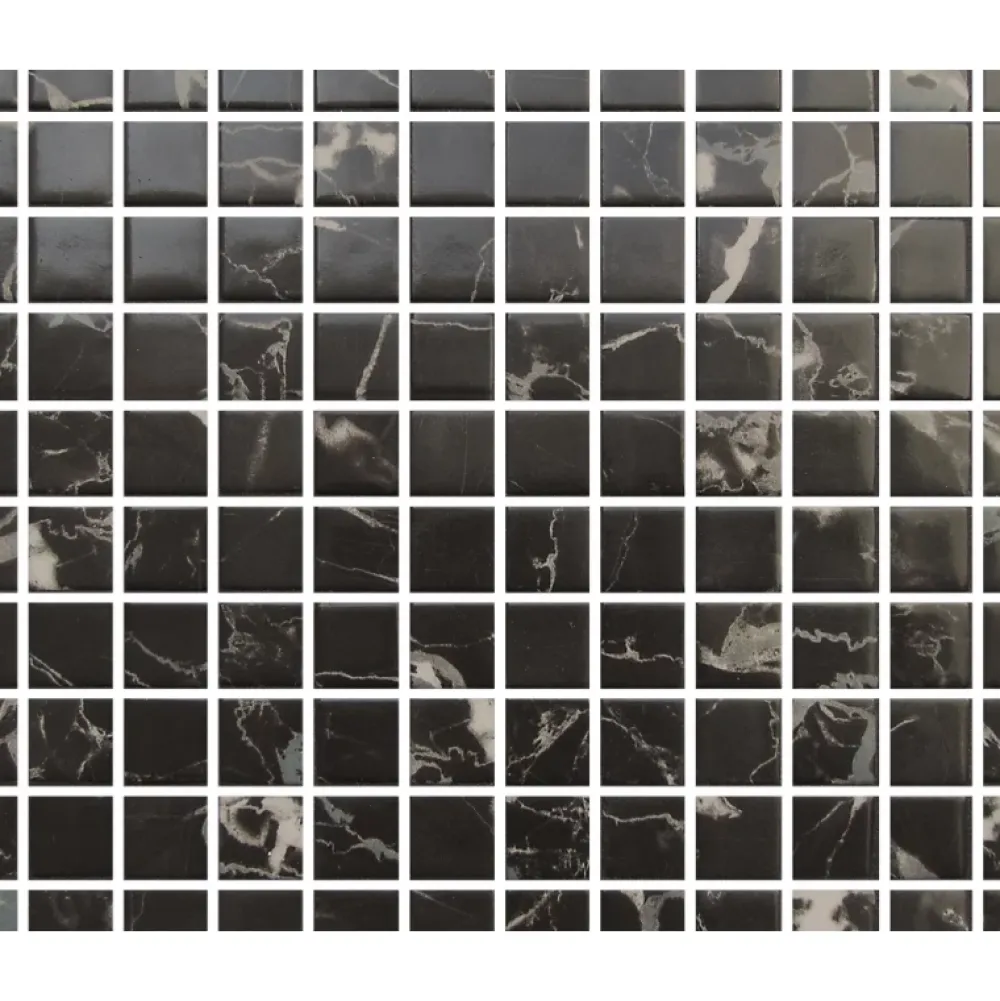 Aelle Carrelage Mosaïque Pour Pièce À Vivre<Mosaïque en pâte de verre aspect marbre noir mate 2,5x2,5 cm ZEN BLACK MARBRE