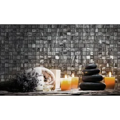 Aelle Carrelage Mosaïque Pour Douche<Mosaïque en pâte de verre aspect marbre gris/noir mate 2,5x2,5 cm ZEN FIOR DI BOSCO