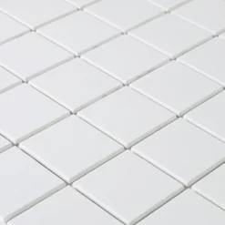 U-tile Mosaïque|Mosaïque Pour Douche<Mosaïque en solid surface 100 x 50 cm - carreau 5 x 5 cm blanc pur lisse