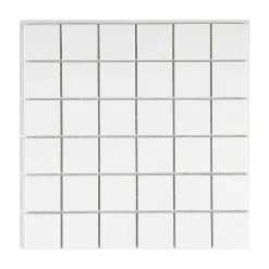 U-tile Mosaïque|Mosaïque Pour Douche<Mosaïque en solid surface 100 x 50 cm - carreau 5 x 5 cm blanc pur lisse