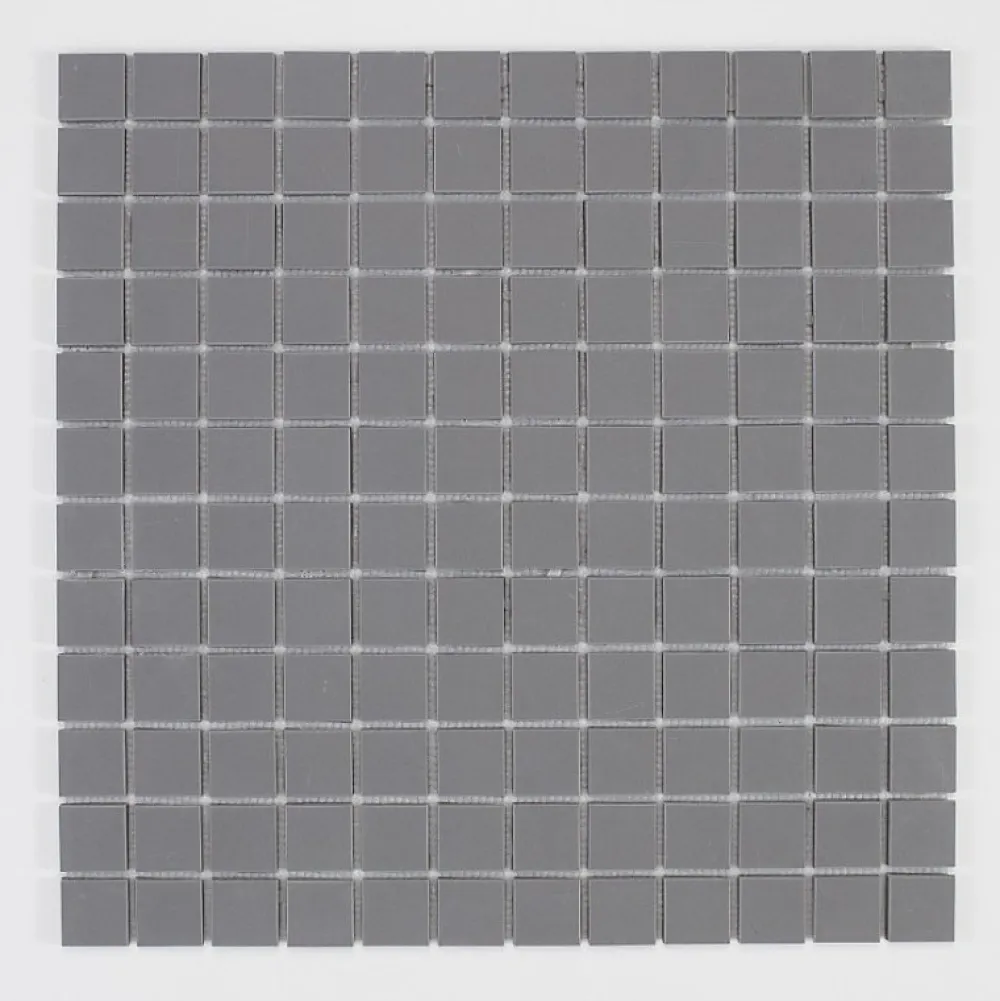 U-tile Mosaïque en solid surface 30 x 30 cm - carreau 2,5 x 2,5 cm blanc pur lisse- Mosaïque