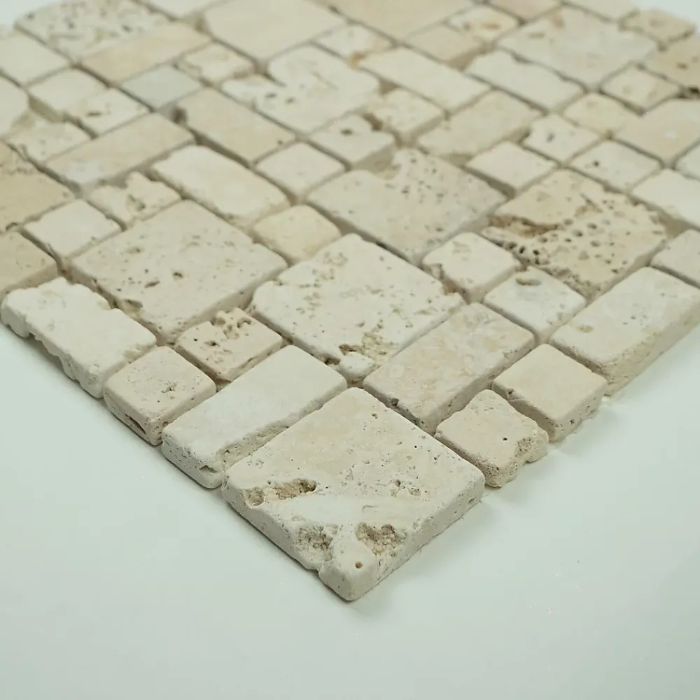 Albedo Pierre Travertin<Mosaïque en Travertin Antico Romano